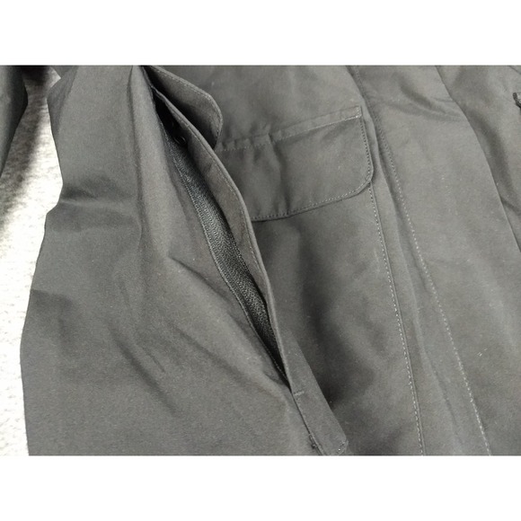 North Face DryVent Trench Rain Jacket Women XXL Black Hooded Elasticized Back - Picture 9 of 16